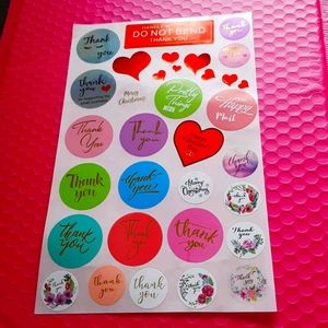 33 pcs Mix of Thank You Stickers